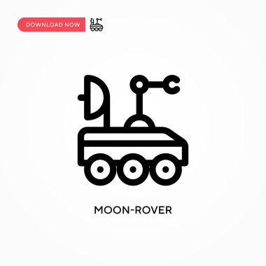 Ay gezgini basit vektör simgesi. Web sitesi veya mobil uygulama için modern, basit düz vektör çizimi