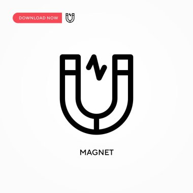 Mıknatıs basit vektör simgesi. Web sitesi veya mobil uygulama için modern, basit düz vektör çizimi