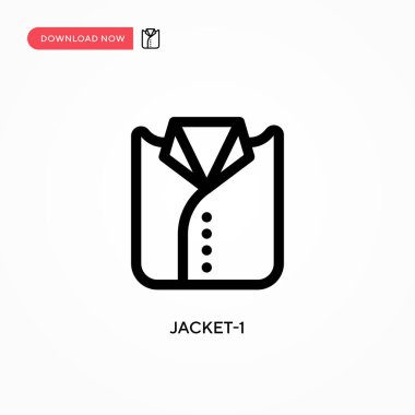 Ceket-1 Basit vektör simgesi. Web sitesi veya mobil uygulama için modern, basit düz vektör çizimi