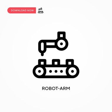 Robot kolu basit vektör simgesi. Web sitesi veya mobil uygulama için modern, basit düz vektör çizimi