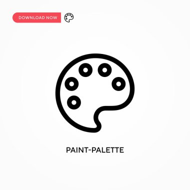 Boya paleti basit vektör simgesi. Web sitesi veya mobil uygulama için modern, basit düz vektör çizimi