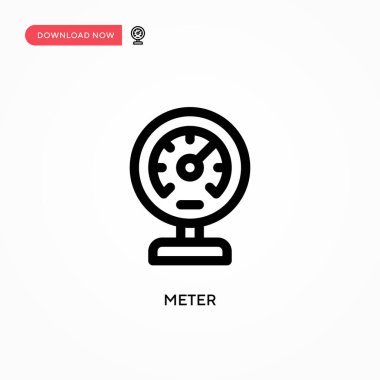 Metre Basit vektör simgesi. Web sitesi veya mobil uygulama için modern, basit düz vektör çizimi