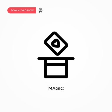 Sihirli basit vektör simgesi. Web sitesi veya mobil uygulama için modern, basit düz vektör çizimi
