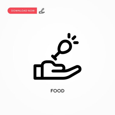 Besin basit vektör simgesi. Web sitesi veya mobil uygulama için modern, basit düz vektör çizimi