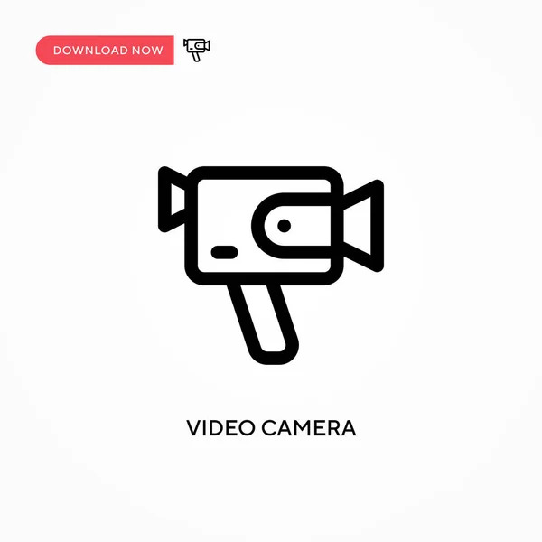 Videocamera Icona Vettoriale Semplice Moderna Semplice Illustrazione Vettoriale Piatta Sito — Vettoriale Stock