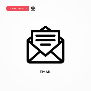 E- posta Basit vektör simgesi. Web sitesi veya mobil uygulama için modern, basit düz vektör çizimi