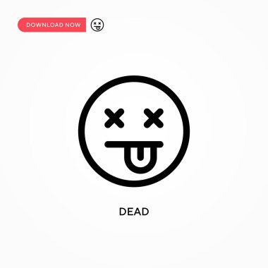 Ölü Basit vektör simgesi. Web sitesi veya mobil uygulama için modern, basit düz vektör çizimi
