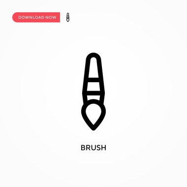 Basit bir vektör simgesi fırçala. Web sitesi veya mobil uygulama için modern, basit düz vektör çizimi