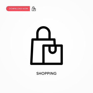 Basit vektör simgesi alışverişi. Web sitesi veya mobil uygulama için modern, basit düz vektör çizimi