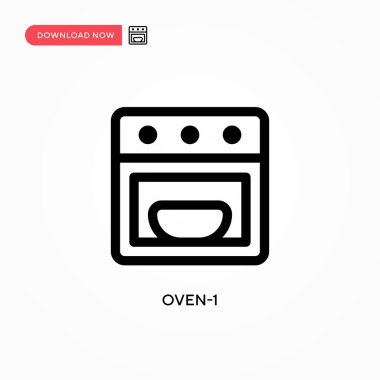 Fırın-1 basit vektör simgesi. Web sitesi veya mobil uygulama için modern, basit düz vektör çizimi