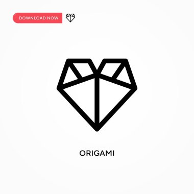 Origami Basit vektör simgesi. Web sitesi veya mobil uygulama için modern, basit düz vektör çizimi