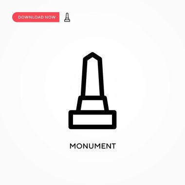 Anıt Basit vektör simgesi. Web sitesi veya mobil uygulama için modern, basit düz vektör çizimi