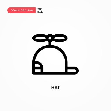 Şapka Basit vektör simgesi. Web sitesi veya mobil uygulama için modern, basit düz vektör çizimi