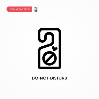 Basit vektör simgesini rahatsız etmeyin. Web sitesi veya mobil uygulama için modern, basit düz vektör çizimi