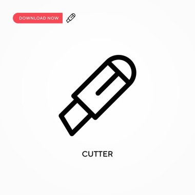 Cutter Basit vektör simgesi. Web sitesi veya mobil uygulama için modern, basit düz vektör çizimi