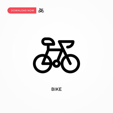 Basit bisiklet vektör simgesi. Web sitesi veya mobil uygulama için modern, basit düz vektör çizimi
