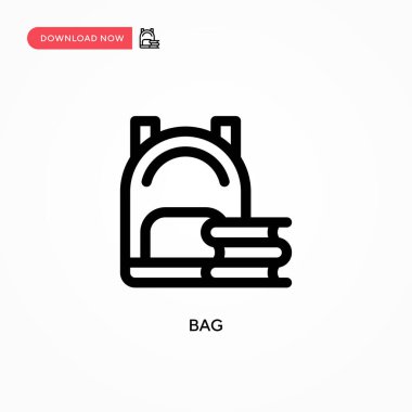 Poşet basit vektör simgesi. Web sitesi veya mobil uygulama için modern, basit düz vektör çizimi