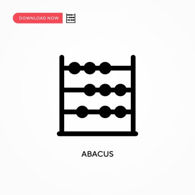Abaküs Basit vektör simgesi. Web sitesi veya mobil uygulama için modern, basit düz vektör çizimi