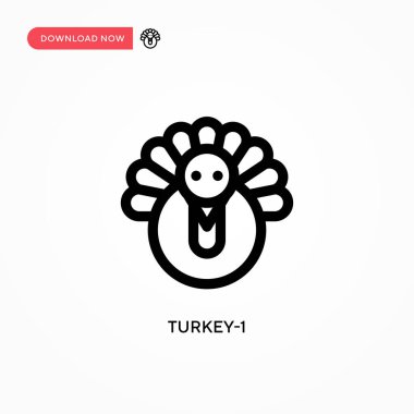 Türkiye-1 Basit vektör simgesi. Web sitesi veya mobil uygulama için modern, basit düz vektör çizimi