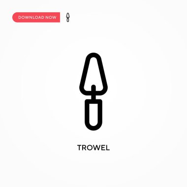 Trowel Basit vektör simgesi. Web sitesi veya mobil uygulama için modern, basit düz vektör çizimi