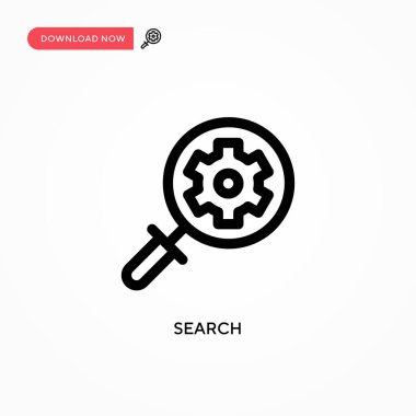 Basit vektör simgesini ara. Web sitesi veya mobil uygulama için modern, basit düz vektör çizimi