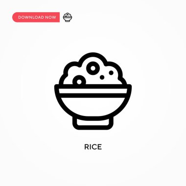 Basit pirinç vektör simgesi. Web sitesi veya mobil uygulama için modern, basit düz vektör çizimi