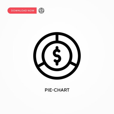 Turta grafiği basit vektör simgesi. Web sitesi veya mobil uygulama için modern, basit düz vektör çizimi