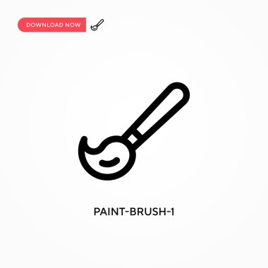 Boya fırçası-1 Basit vektör simgesi. Web sitesi veya mobil uygulama için modern, basit düz vektör çizimi