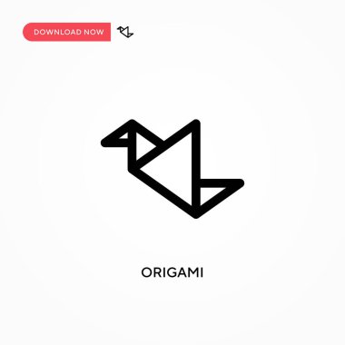 Origami Basit vektör simgesi. Web sitesi veya mobil uygulama için modern, basit düz vektör çizimi