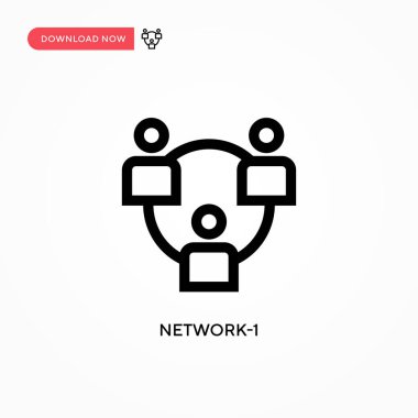 Ağ-1 Basit vektör simgesi. Web sitesi veya mobil uygulama için modern, basit düz vektör çizimi