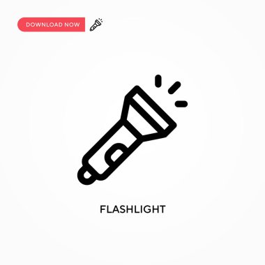 El feneri basit vektör simgesi. Web sitesi veya mobil uygulama için modern, basit düz vektör çizimi