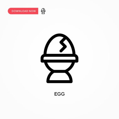 Basit yumurta vektör simgesi. Web sitesi veya mobil uygulama için modern, basit düz vektör çizimi