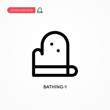 Banyo-1 basit vektör simgesi. Web sitesi veya mobil uygulama için modern, basit düz vektör çizimi