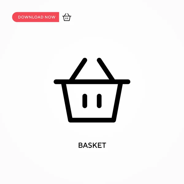 Basket Eenvoudige Vector Icoon Moderne Eenvoudige Platte Vectorillustratie Voor Website — Stockvector