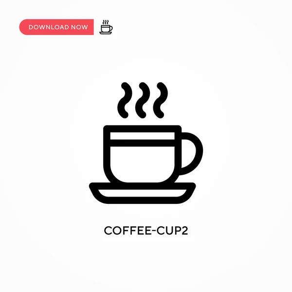 Coffee Cup2 Icono Vector Simple Moderno Simple Ilustración Vector Plano — Vector de stock