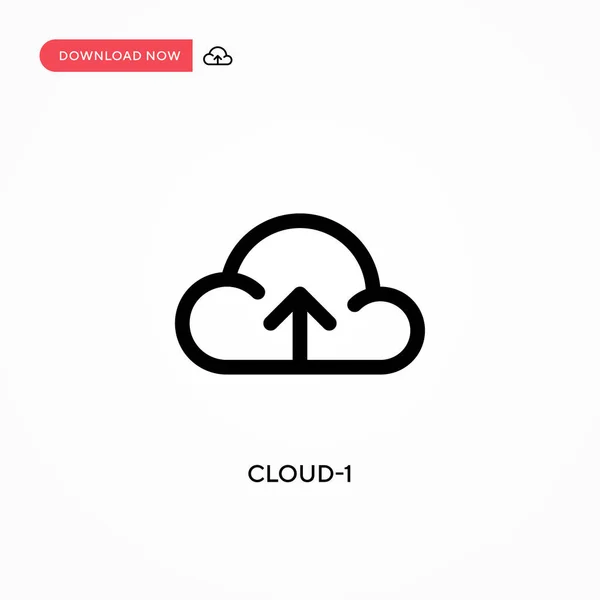 Cloud Einfaches Vektor Symbol Moderne Einfache Flache Vektordarstellung Für Website — Stockvektor