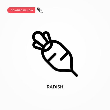 Turp Basit vektör simgesi. Web sitesi veya mobil uygulama için modern, basit düz vektör çizimi