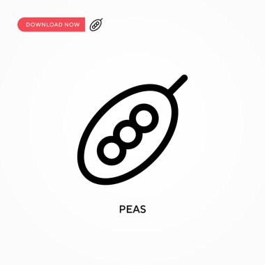 Bezelye Basit vektör simgesi. Web sitesi veya mobil uygulama için modern, basit düz vektör çizimi