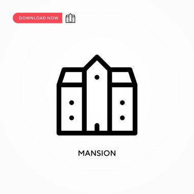 Basit Konak vektör simgesi. Web sitesi veya mobil uygulama için modern, basit düz vektör çizimi