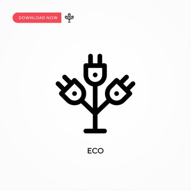 Eko Basit vektör simgesi. Web sitesi veya mobil uygulama için modern, basit düz vektör çizimi
