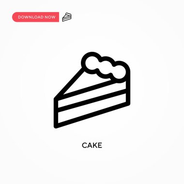 Kek basit vektör simgesi. Web sitesi veya mobil uygulama için modern, basit düz vektör çizimi