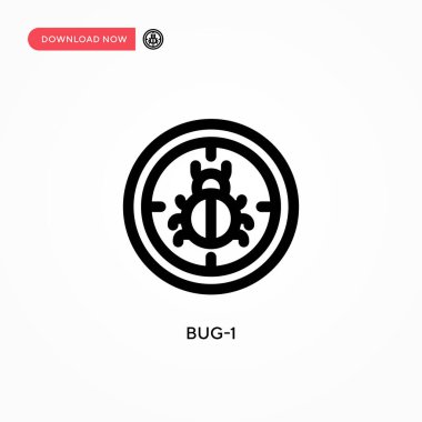 Böcek-1 basit vektör simgesi. Web sitesi veya mobil uygulama için modern, basit düz vektör çizimi