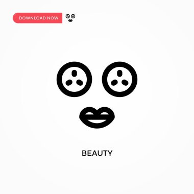 Güzellik basit vektör simgesi. Web sitesi veya mobil uygulama için modern, basit düz vektör çizimi