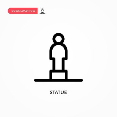 Basit vektör simgesi heykeli. Web sitesi veya mobil uygulama için modern, basit düz vektör çizimi