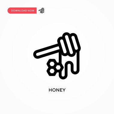 Bal Basit vektör simgesi. Web sitesi veya mobil uygulama için modern, basit düz vektör çizimi