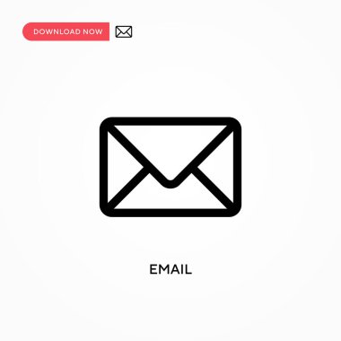 E- posta Basit vektör simgesi. Web sitesi veya mobil uygulama için modern, basit düz vektör çizimi