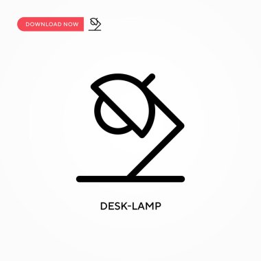 Masa lambası basit vektör simgesi. Web sitesi veya mobil uygulama için modern, basit düz vektör çizimi