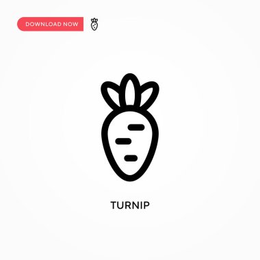 Şalgam Basit vektör simgesi. Web sitesi veya mobil uygulama için modern, basit düz vektör çizimi