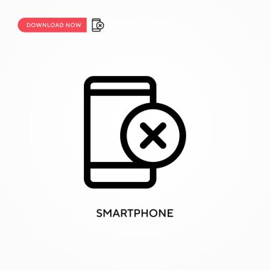 Akıllı telefon basit vektör simgesi. Web sitesi veya mobil uygulama için modern, basit düz vektör çizimi