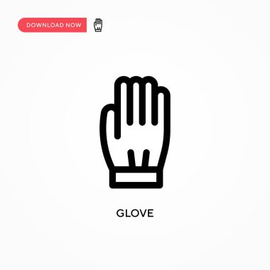 Basit Eldiven vektör simgesi. Web sitesi veya mobil uygulama için modern, basit düz vektör çizimi